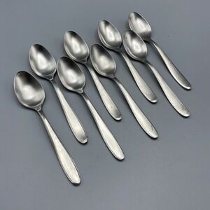 J A Henckels GEM SATIN 8pcs Oval Soup Spoons ‎ Stainless Dinner Place Table